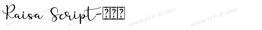 Raisa Script字体转换